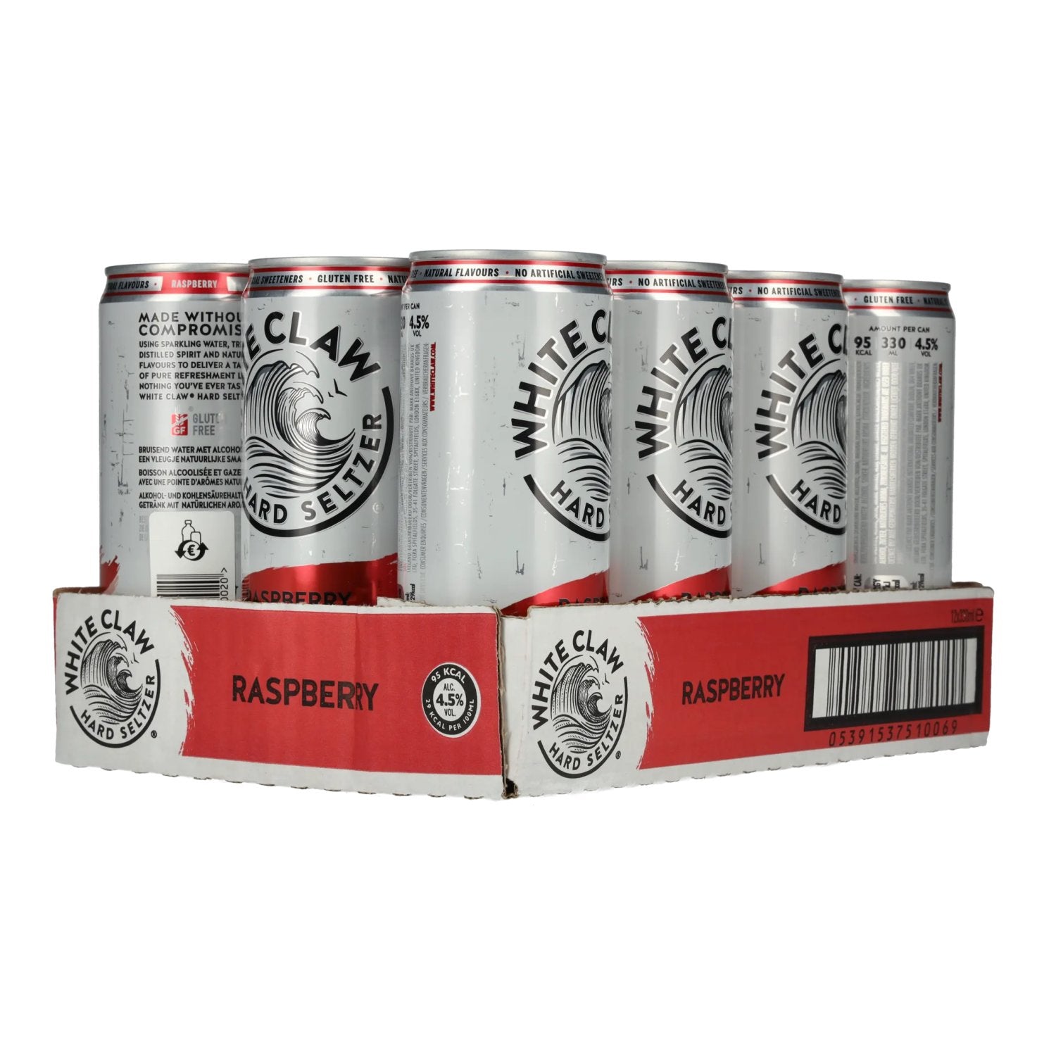 White Claw Hard Seltzer Raspberry 4,5% Vol. 12x0,33l Dosen Pfand