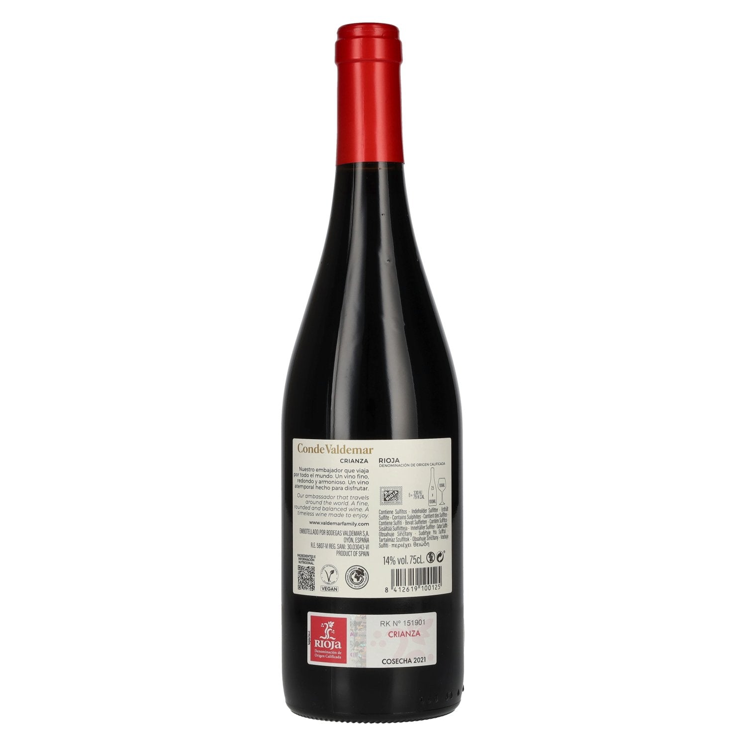 Conde Valdemar Crianza Rioja DOC 2021 14 % vol. 0,75 l