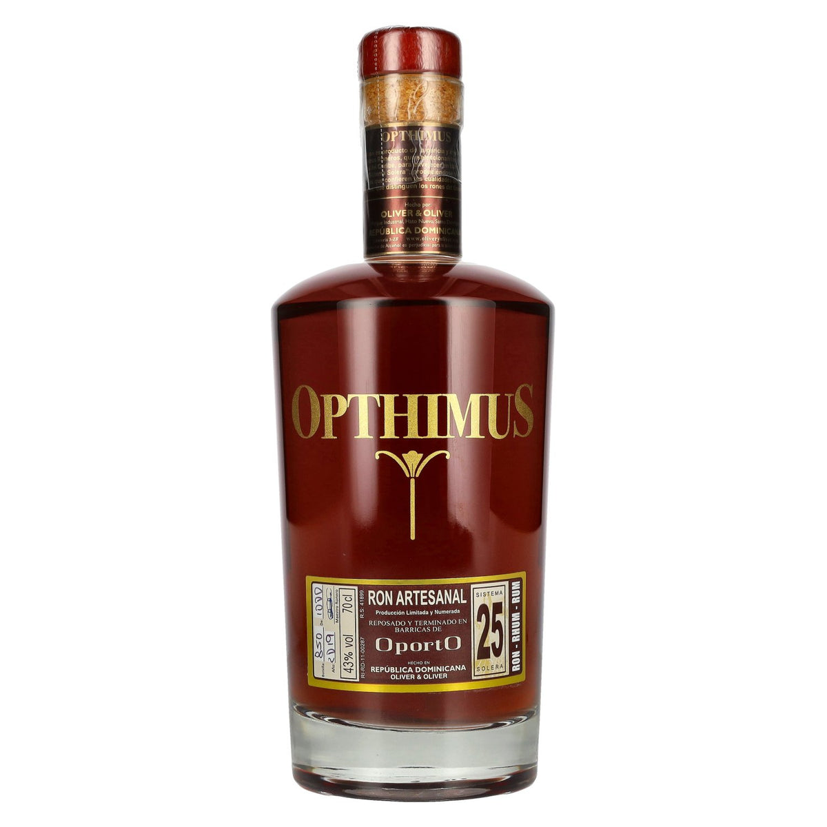 Opthimus 25 Sistema Solera OportO Artisanal Rum 43% ABV 0.7l