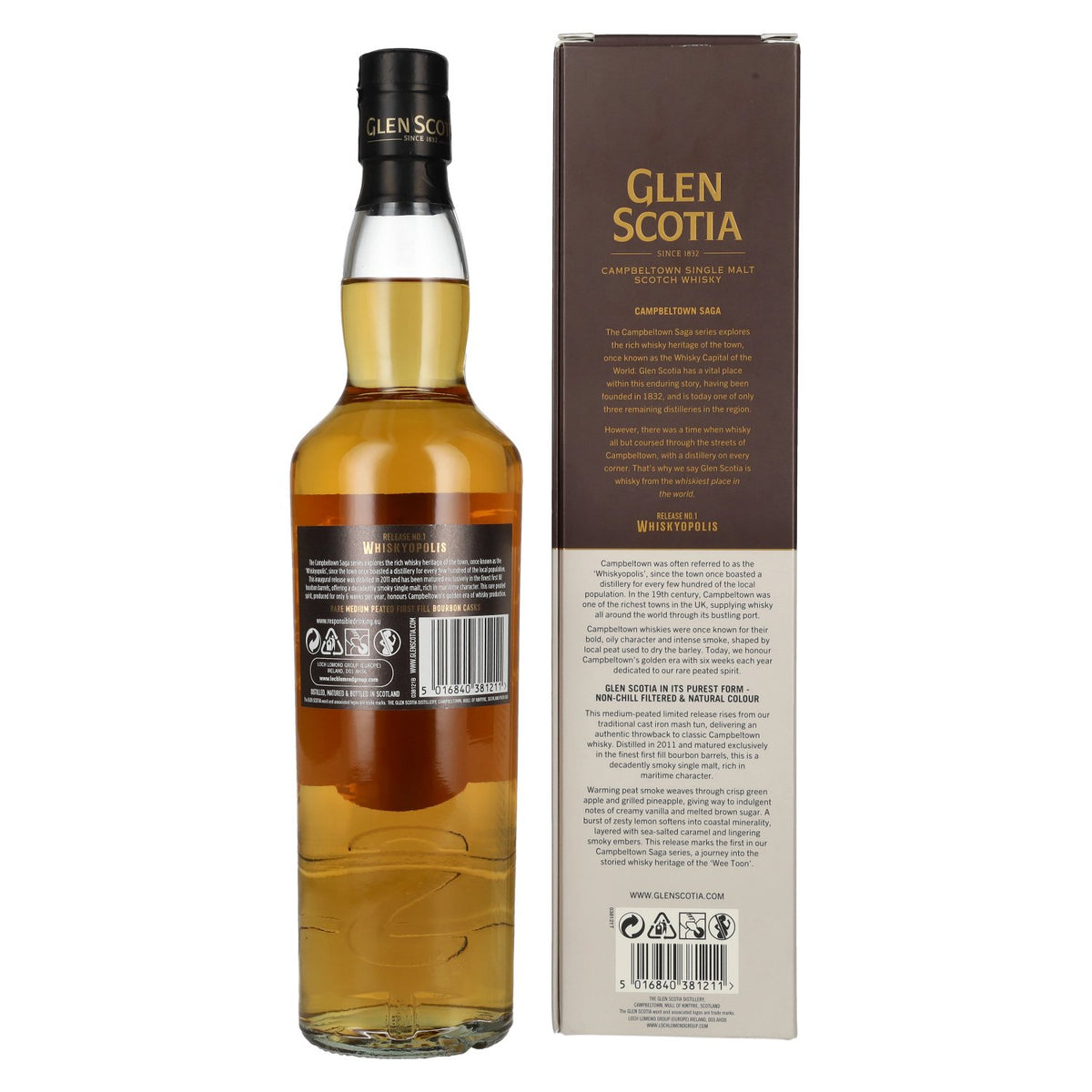 Glen Scotia Campbeltown SAGA WHISKYPOLIS Édition n° 1, 50 % vol., 0,7 l, dans un coffret cadeau