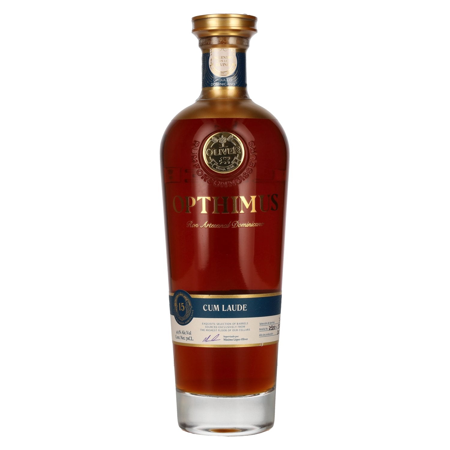 Opthimus Ron 15 Cum Laude Ron Artesanal Dominicano 41,3% Vol. 0,7l