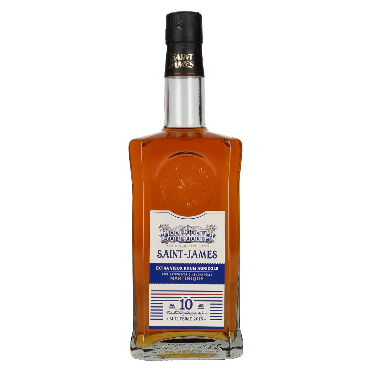 Saint James 10 Years Old Extra Vieux Agricole Rhum from Martinique, 2015 Vintage, AOC, 42.5% ABV, 0.7l