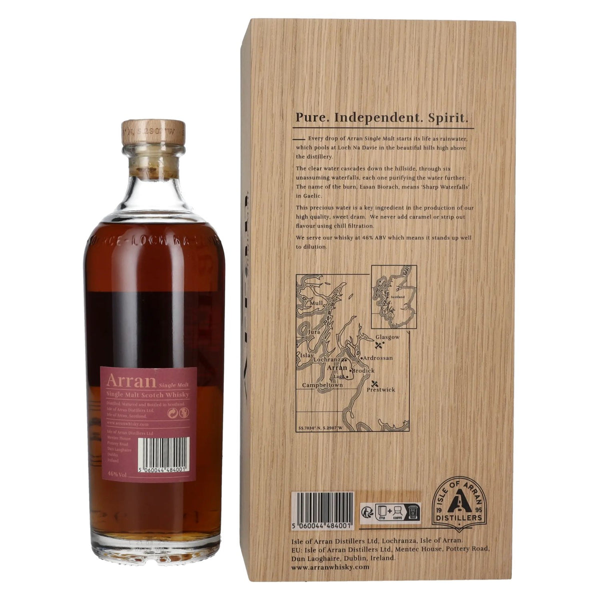 Arran Whisky single malt 25 ans d'âge, 46 % vol., 0,7 l, dans un coffret en bois