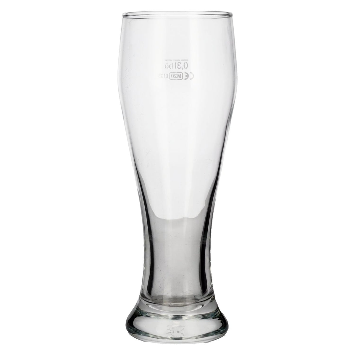 Bavarian wheat beer glass, marked 0.3 l