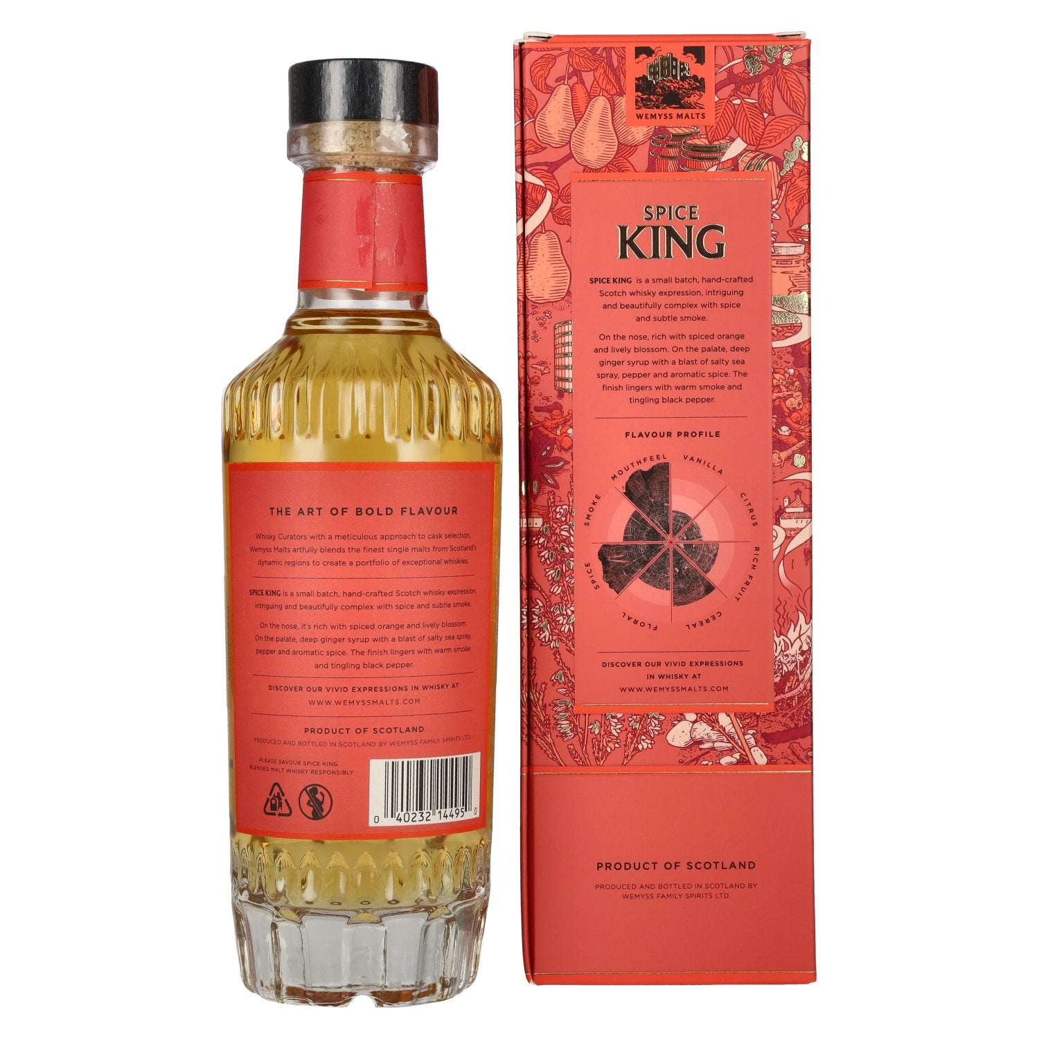 Wemyss Malts SPICE KING Blended Malt Scotch Whisky 46% Vol. 0,7l in Geschenkbox