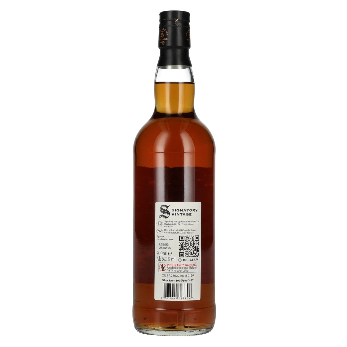 Signatory Vintage 100 Proof Edition Glen Spey 9 Years Old Single Malt #37 2015 57.1% vol. 0.7 l