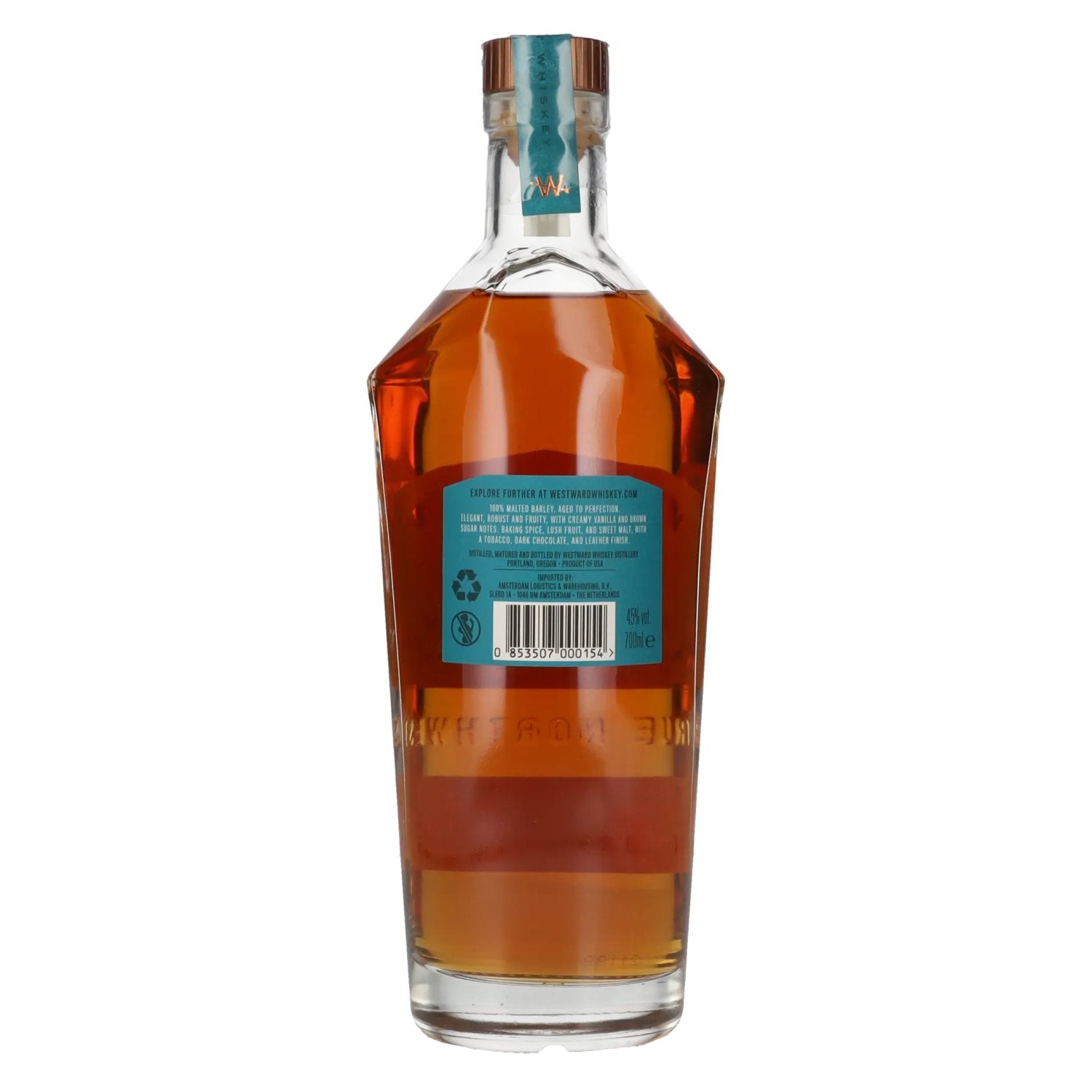 Westward Amerikaanse Single Malt Whiskey 45% Vol. 0,7l