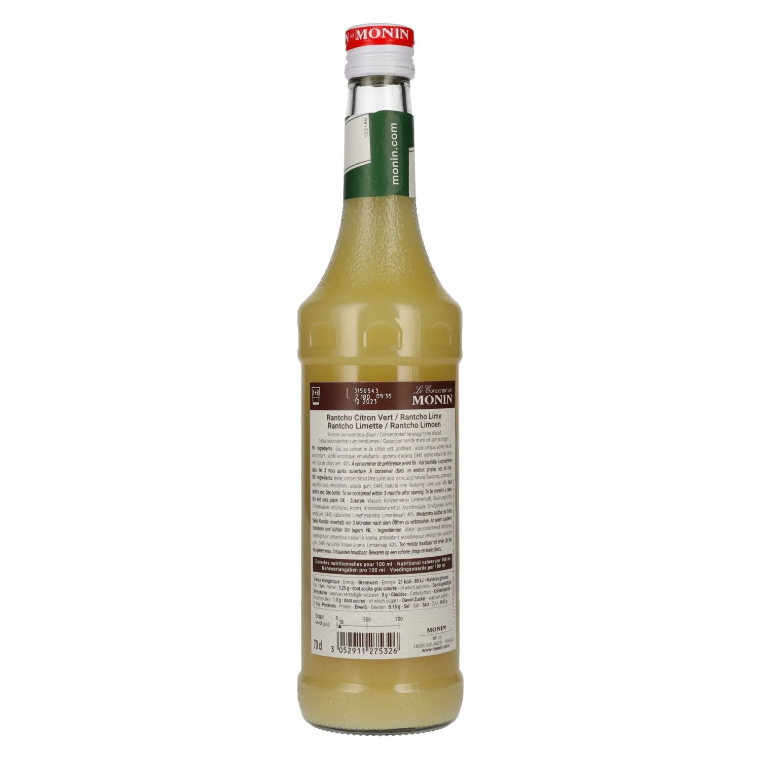 Monin Le Concentré de LIME RANTCHO - Limoensap 0,7l
