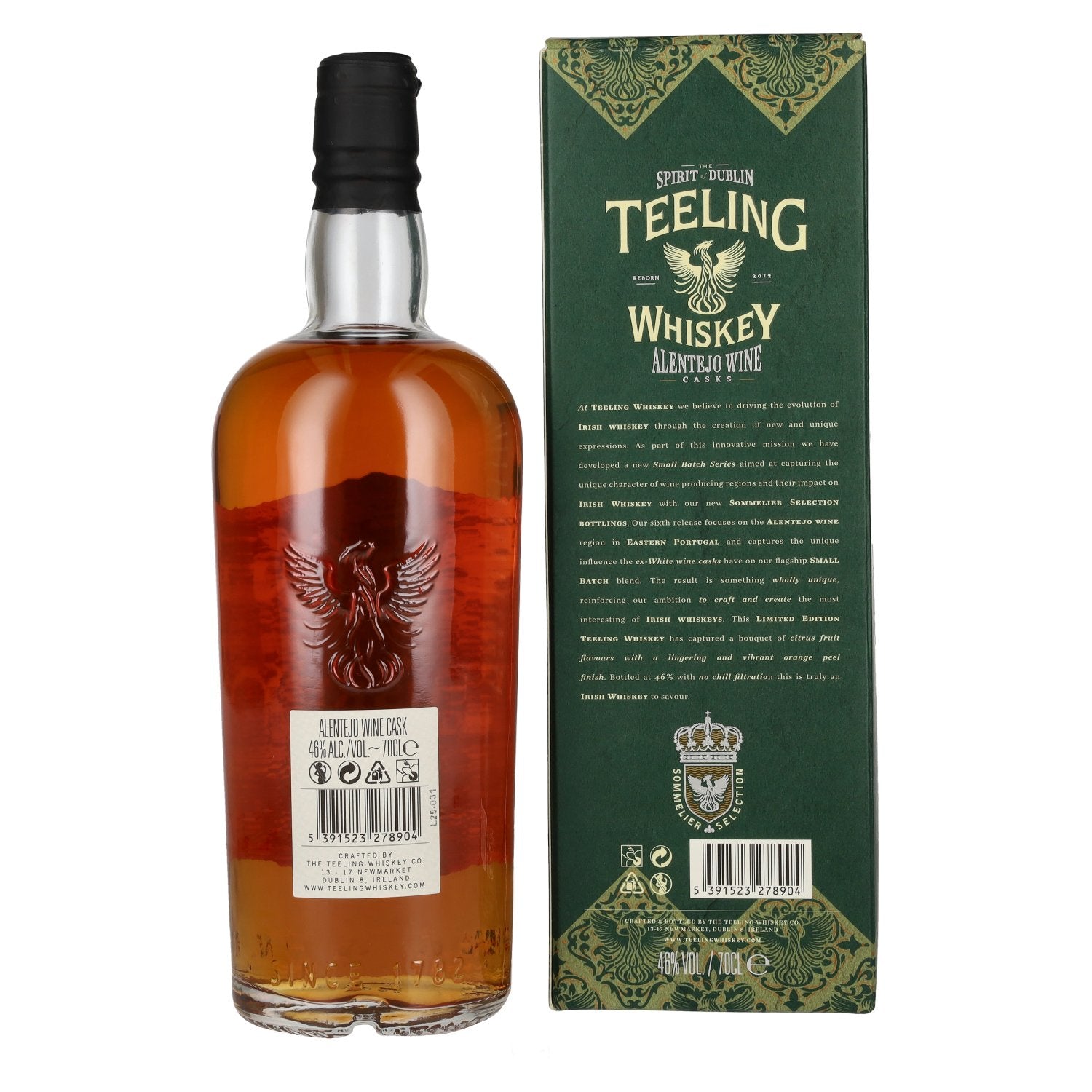 Teeling Whiskey Portuguese Selection ALENTEJO WINE Cask 46% Vol. 0,7l in geschenkverpakking