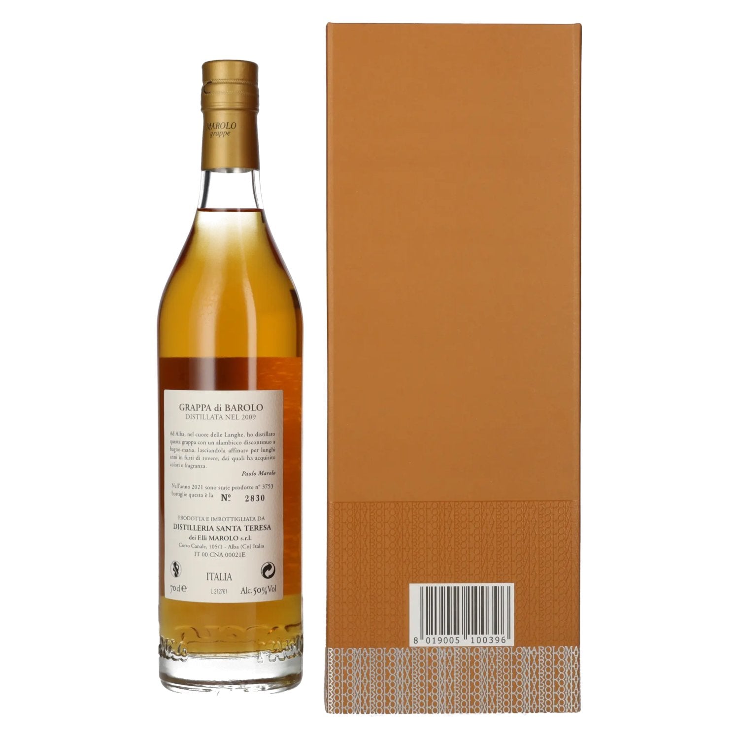 Marolo Grappa di BAROLO 12 Years Old 50% Vol. 0,7l en boîte cadeau