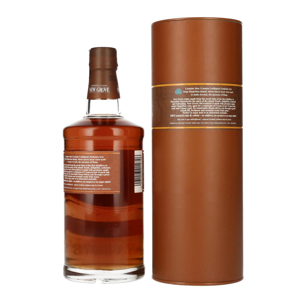 New Grove OLD TRADITION Rhum de l'île Maurice âgé de 5 ans, 40 % vol., 0,7 l, dans un coffret cadeau