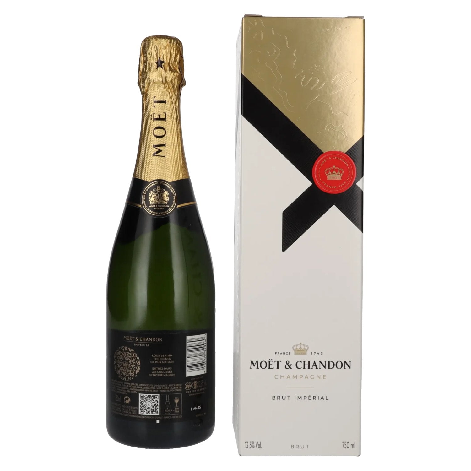 Moët &amp; Chandon Champagne IMPÉRIAL Brut 12,5% vol. 0,75l en coffret cadeau