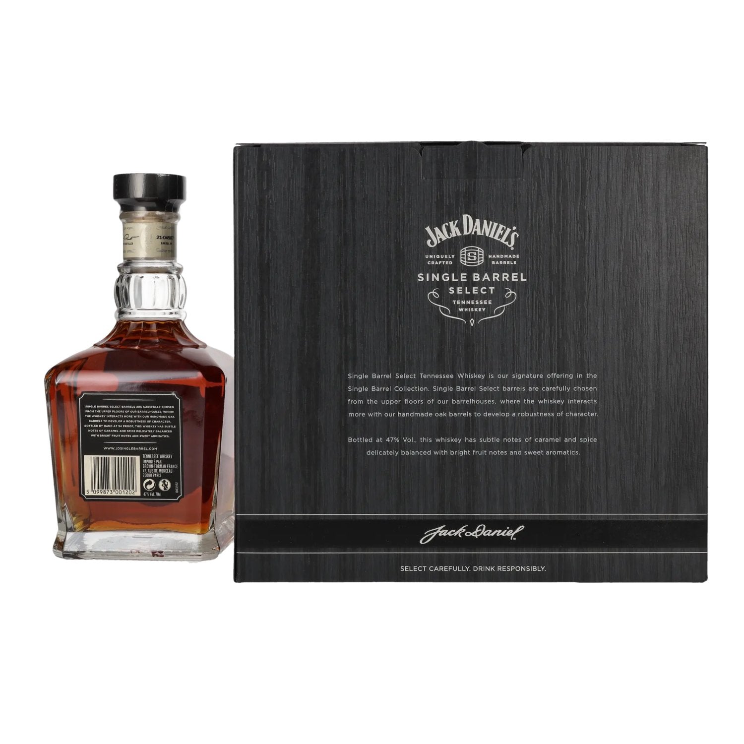 Jack Daniel's Select Single Barrel Tennessee Whiskey 47% Vol. 0,7l in Geschenkbox mit Snifter Glas