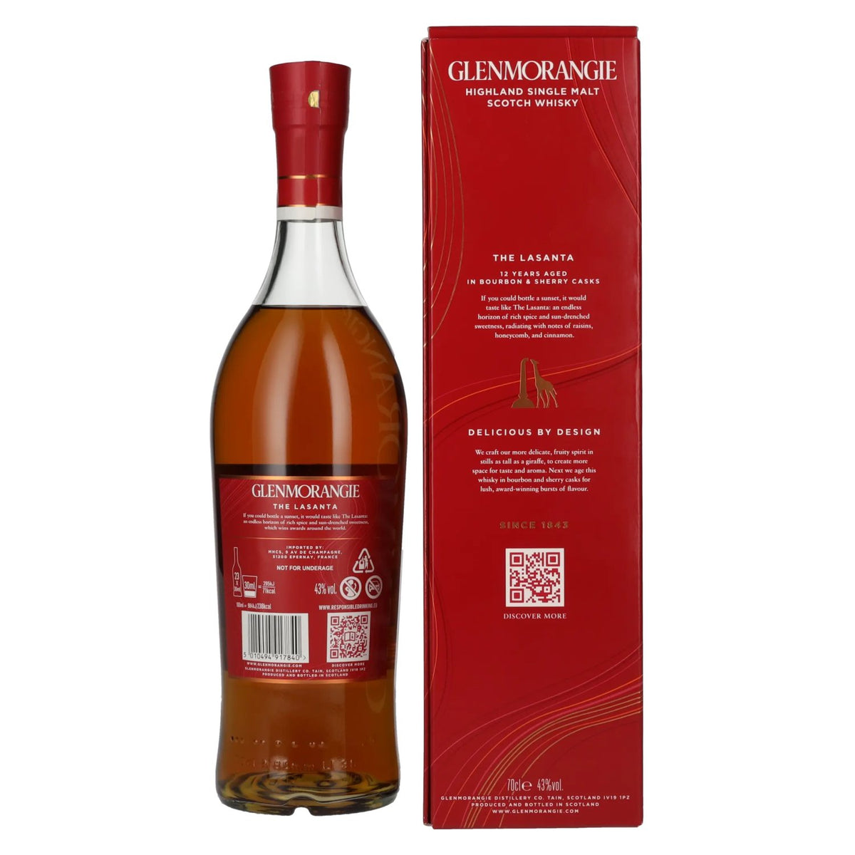 Glenmorangie THE LASANTA 12 Years Old Highland Single Malt 43% vol. 0.7 l in a gift box