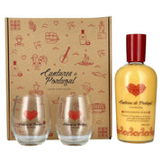 Cantares de Portugal Pastel de Nata Liqueur 15% ABV, 0.7 litres, in a gift box with 2 glasses