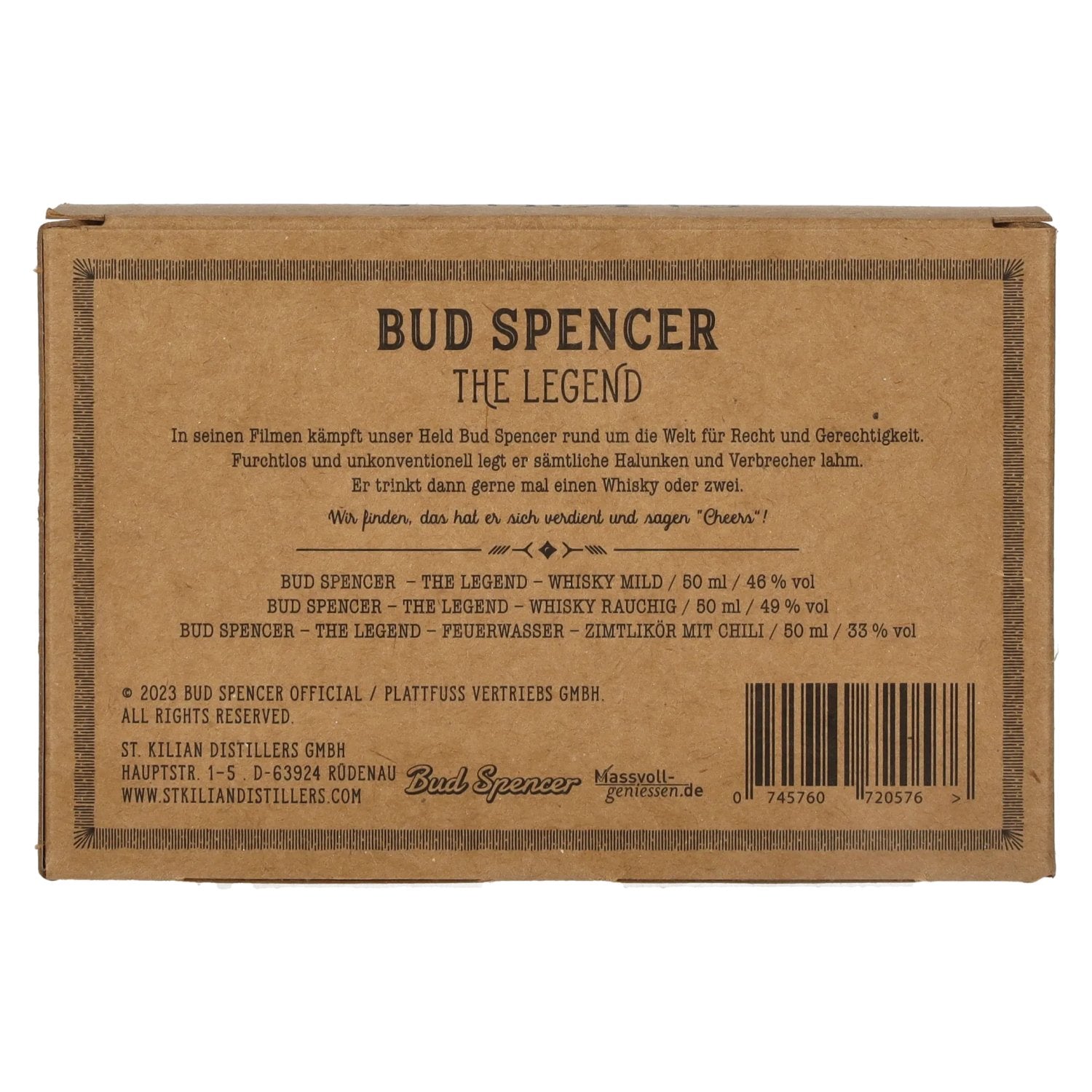 Bud Spencer THE LEGEND Miniset 42,7% Vol. 3x0,05l in Geschenkbox