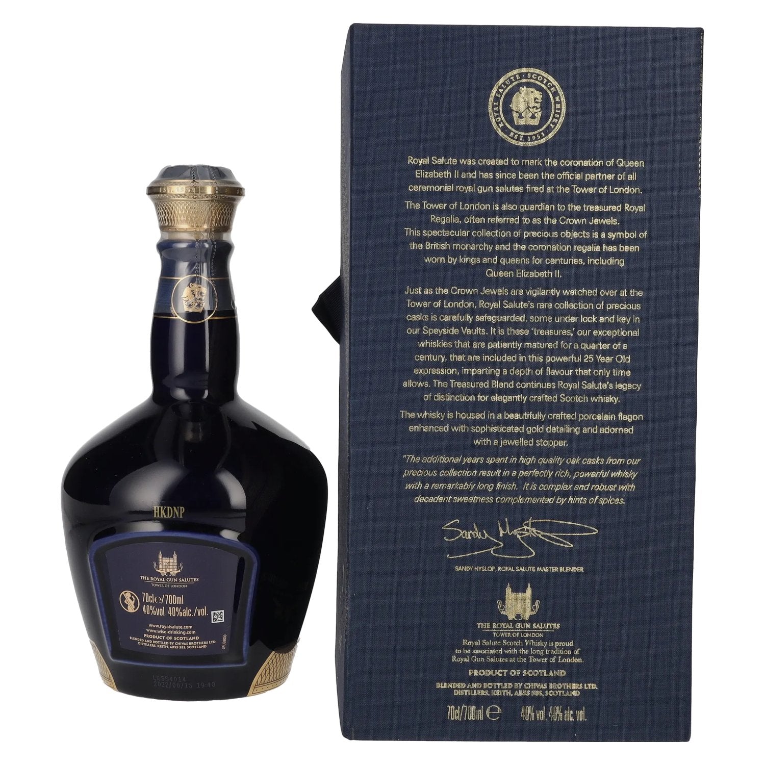 Royal Salute 25 Years Old THE TREASURE BLEND 40% Vol. 0,7l in Geschenkbox