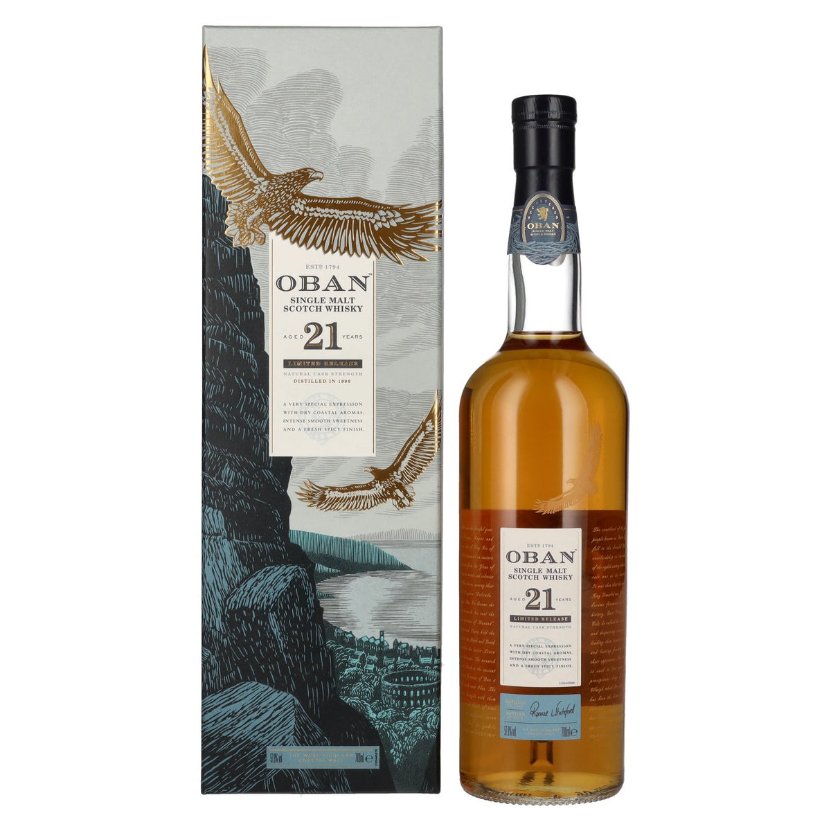 Oban 21 Years Old Single Malt Limited Release 2018 57.9% ABV 0.7l in a gift box
