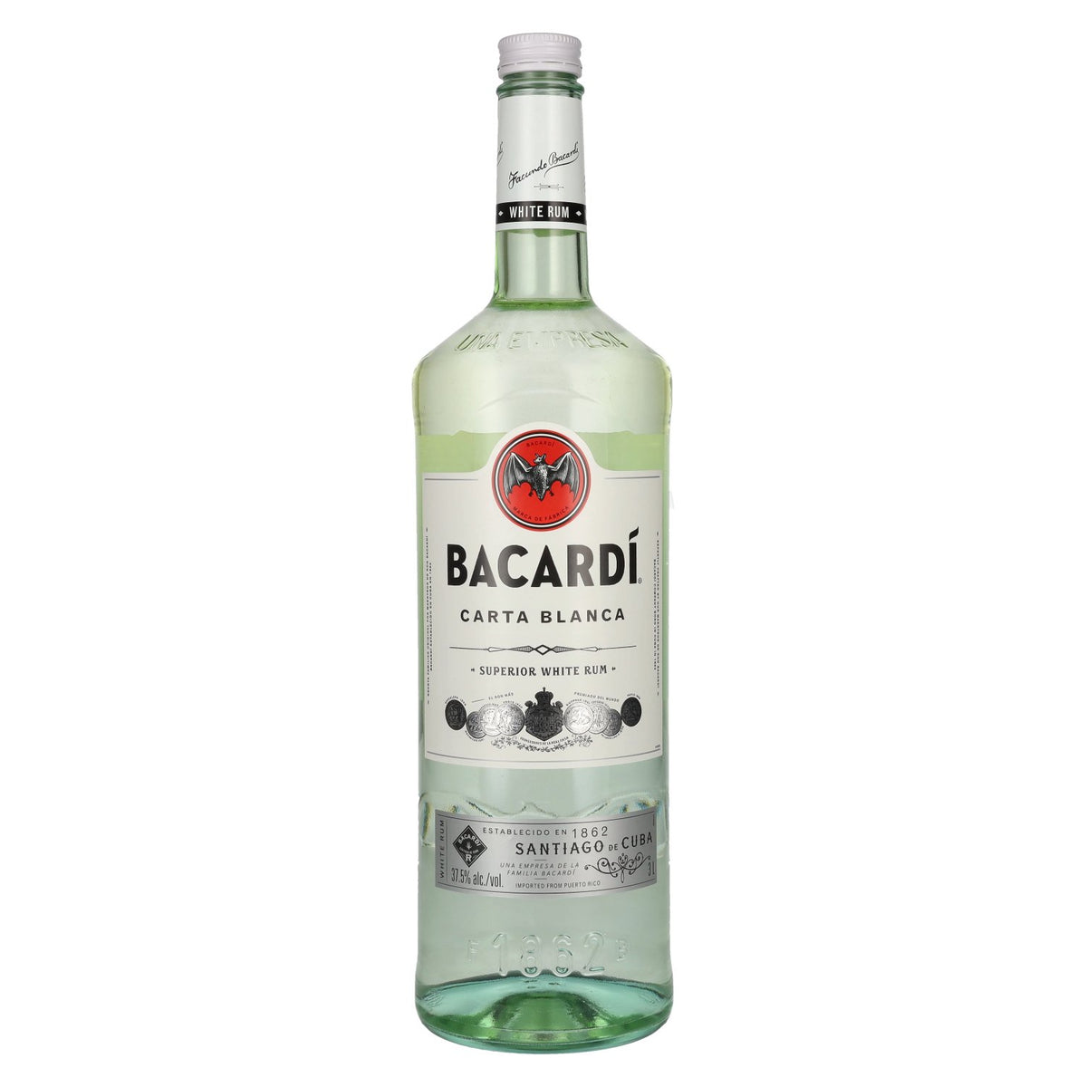 Bacardi Ron Carta Blanca Superior 37,5% vol. 3 l