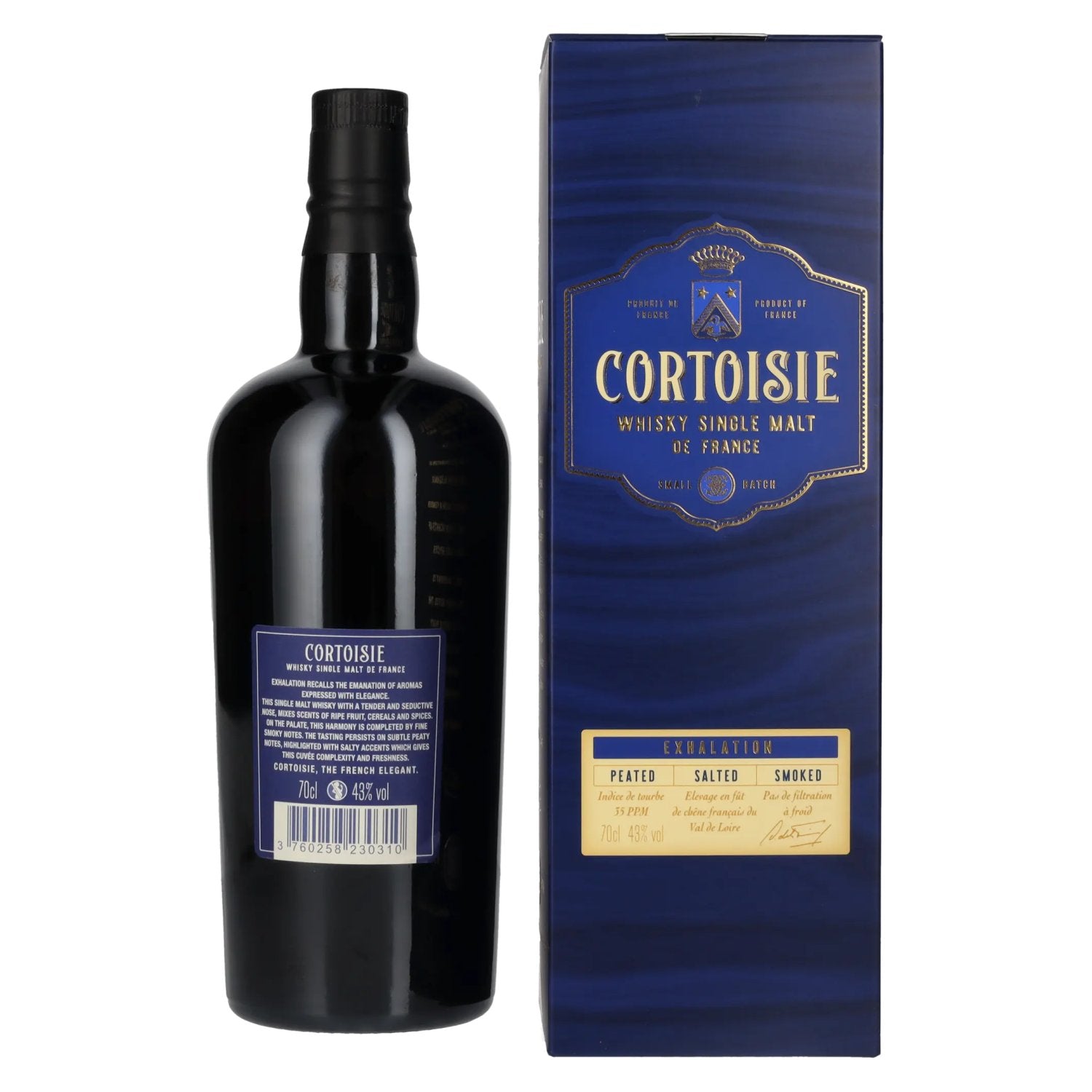 Cortoisie EXHALATION Whisky Single Malt de France 43% Vol. 0,7l in geschenkverpakking