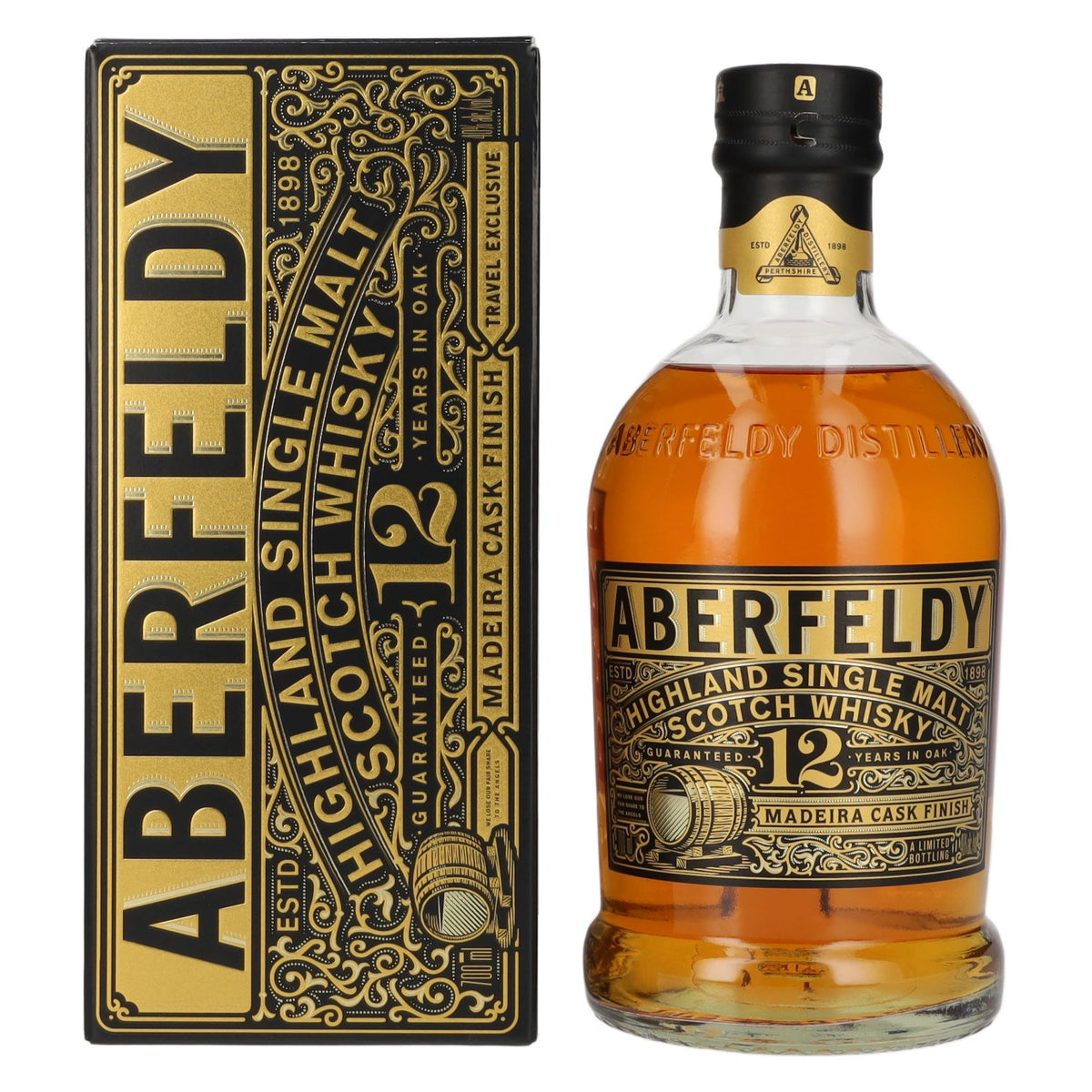 Aberfeldy 12 Years Old Highland Single Malt MADEIRA CASK FINISH 40% vol. 0.7 l in a gift box