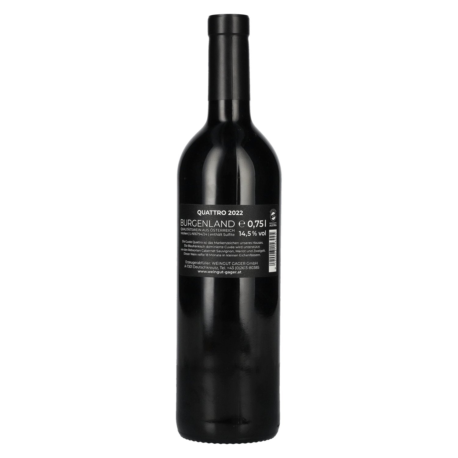 Gager Quattro Burgenland 2022 14,5% Vol. 0,75l