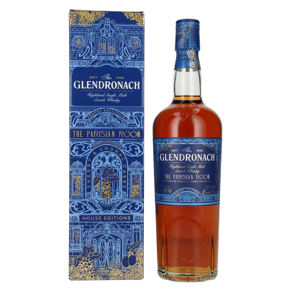 The GlenDronach House Editions THE PARISIAN ROOM Highland Single Malt 49% vol. 0,7 l in geschenkverpakking