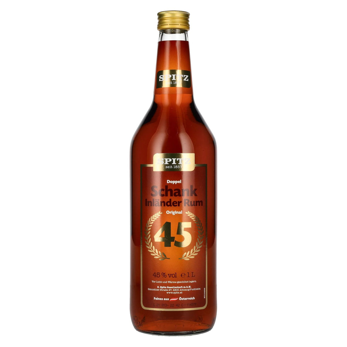 Spitz Double-Handled Bottle of Domestic Rum, Original, 45% vol., 1 litre