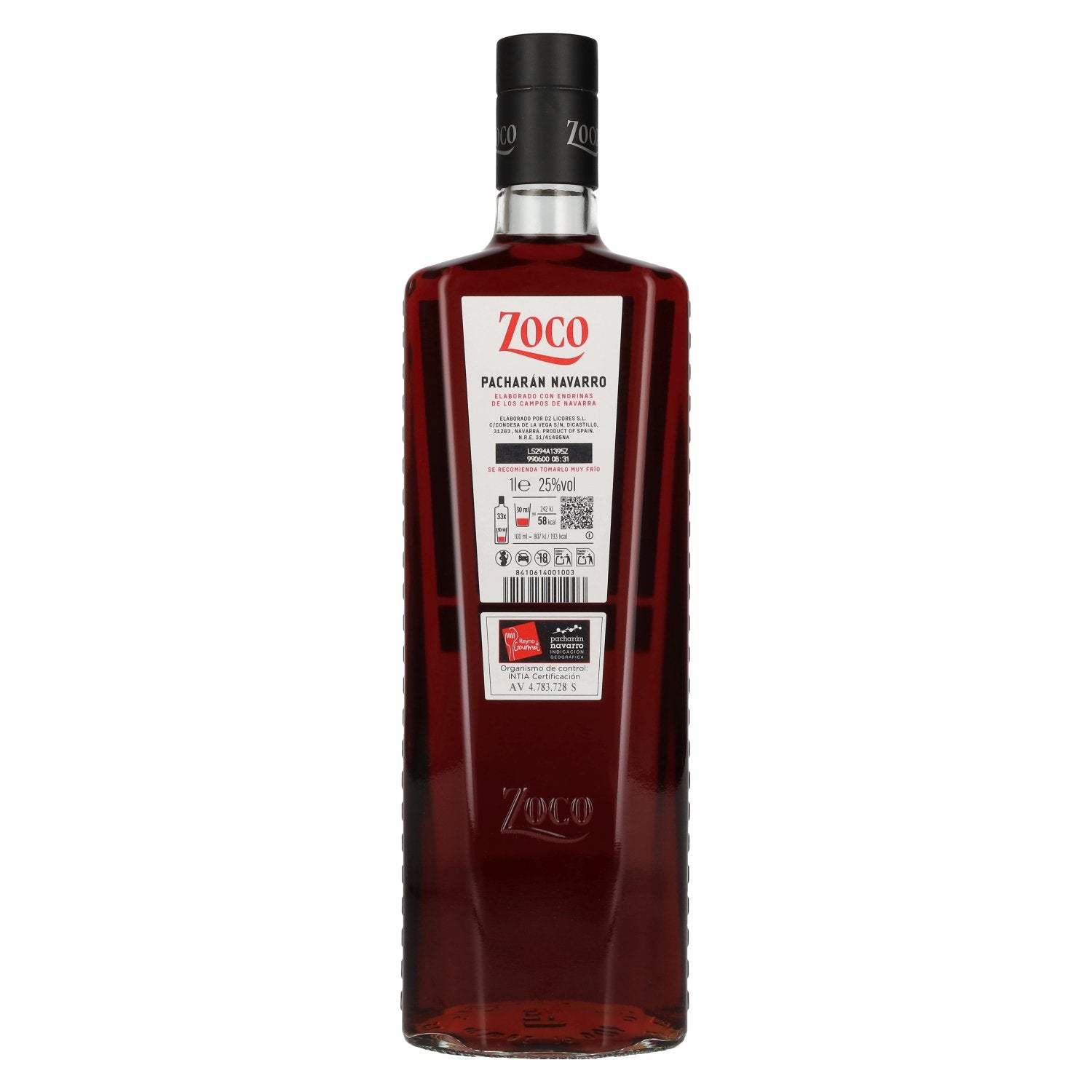 Liqueur de prunelle ZOCO Pacharán 25% vol. 1l
