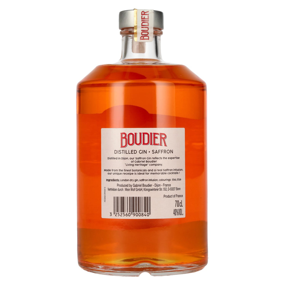 Boudier Saffron Gin 40% vol. 0,7 l