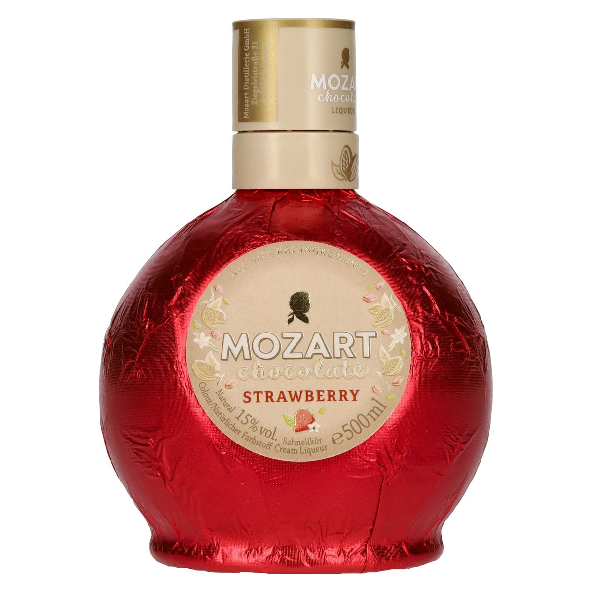 Mozart Chocolate Strawberry Cream Liqueur 15% ABV 0.5l