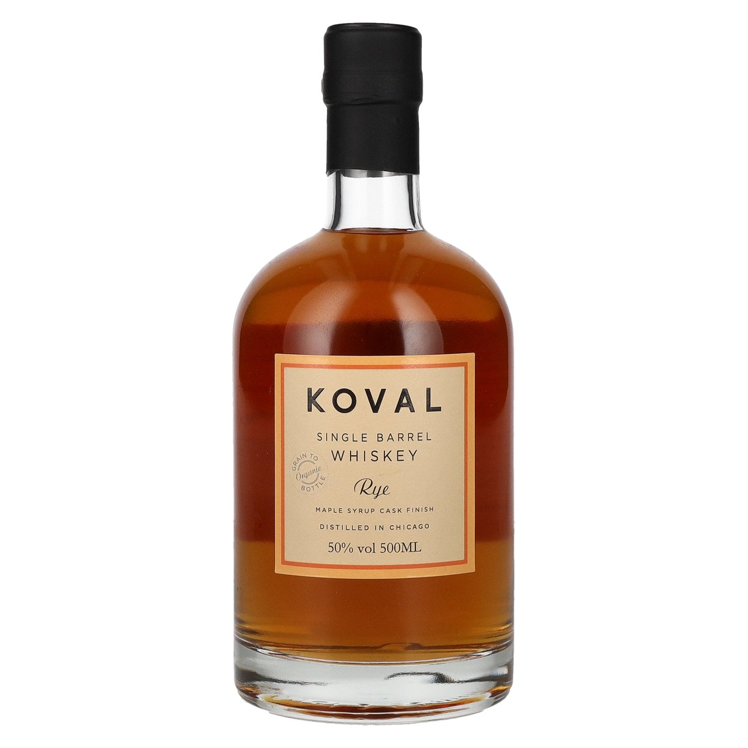 Koval RYE Single Barrel Whiskey Maple Syrup Cask Finish 50% Vol. 0,5l