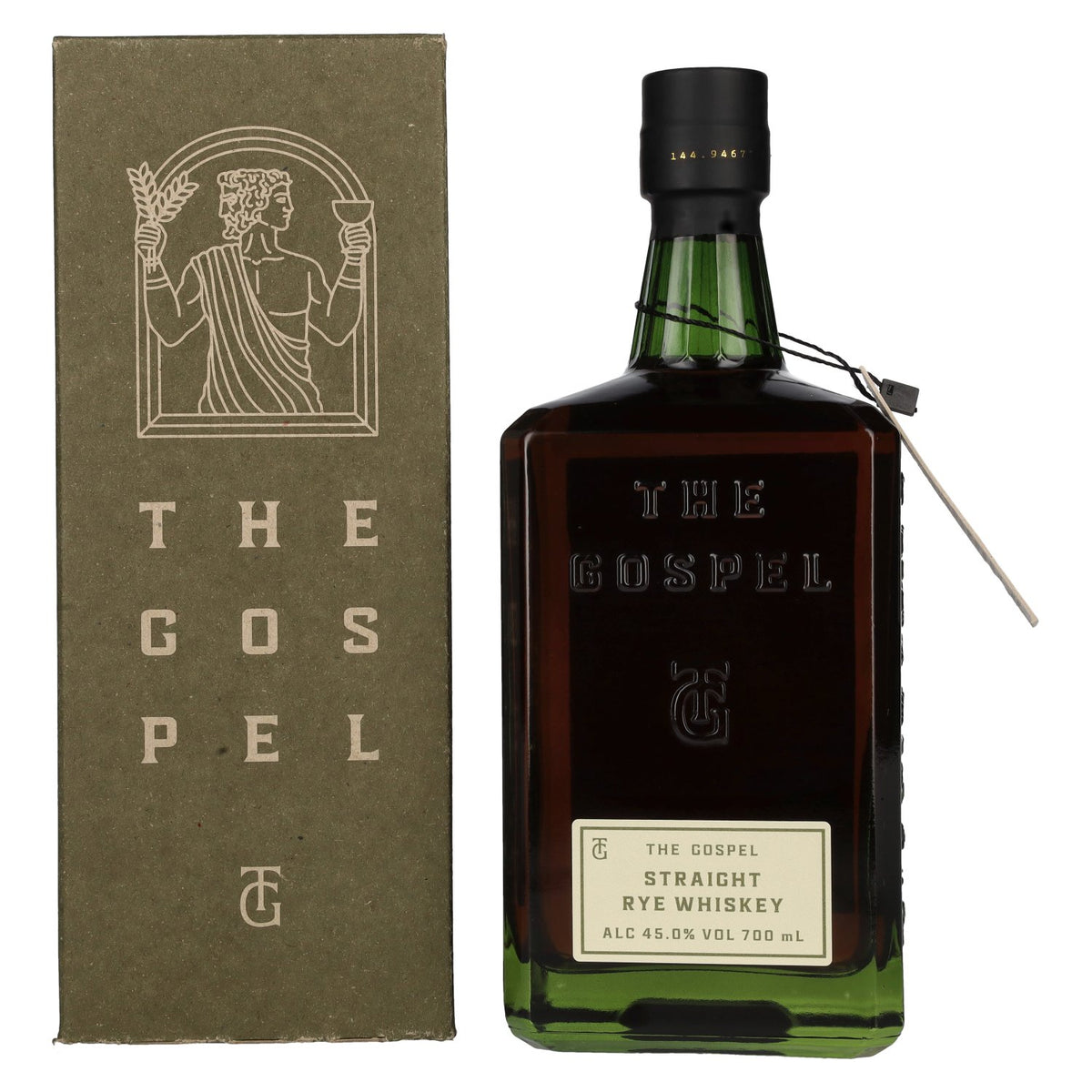 The Gospel Straight Rye Whiskey 45 % vol., 0,7 l, dans un coffret cadeau