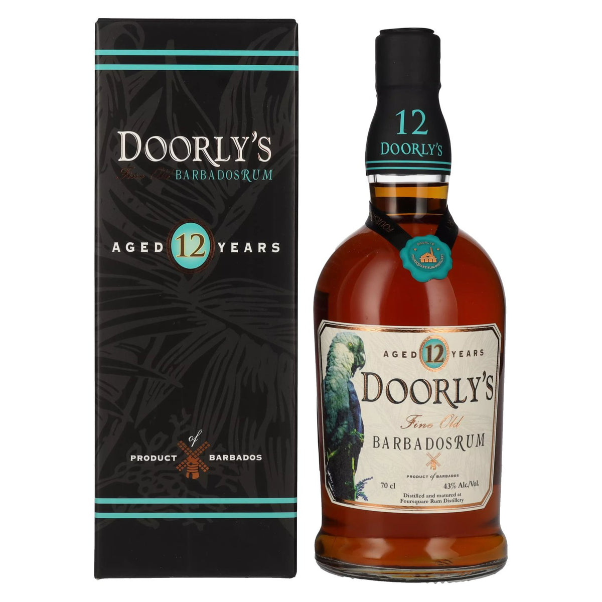 Doorly's 12 Years Old Fine Old Barbados Rum 43% vol. 0.7 l in a gift box