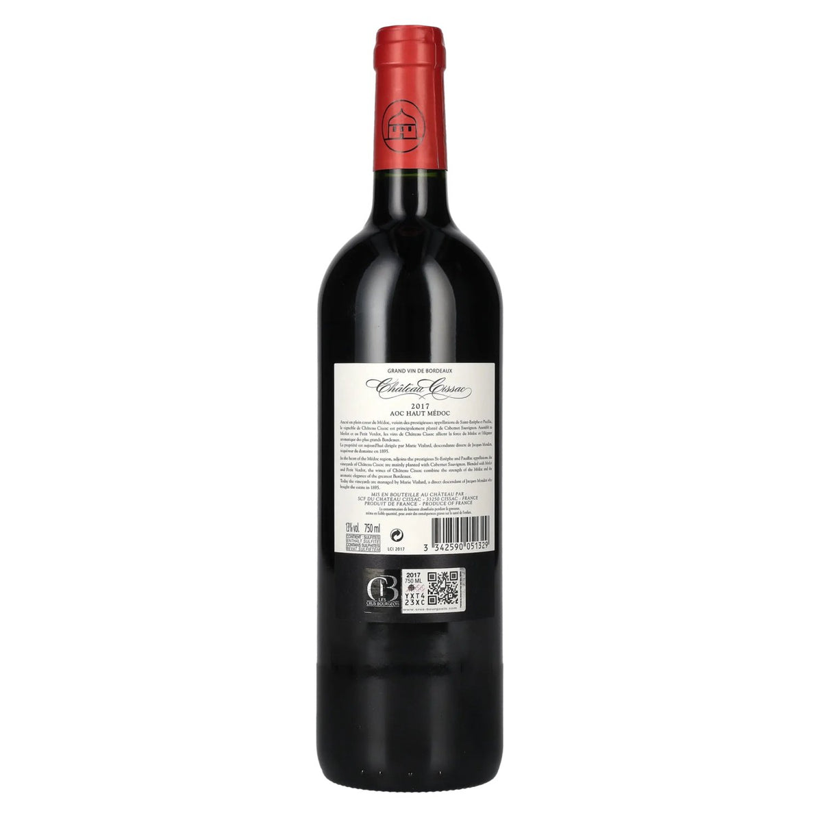 Château Cissac Haut-Médoc 2017 13% ABV 0.75 l