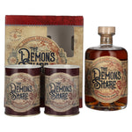 The Demon's Share 6-Year-Old Spirit, 40% ABV, 0.7 litres, in a gift box containing 2 tins of The Demon's Share