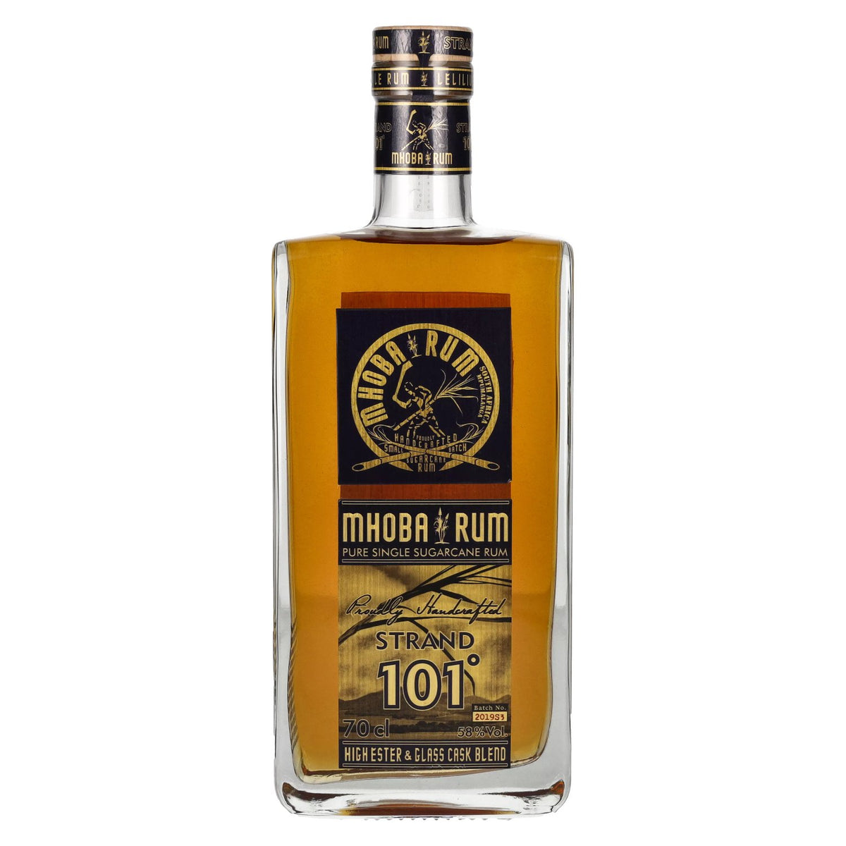 MHOBA Rum STRAND 101° High Ester &amp; Glass Cask Blend 58% vol. 0,7 l