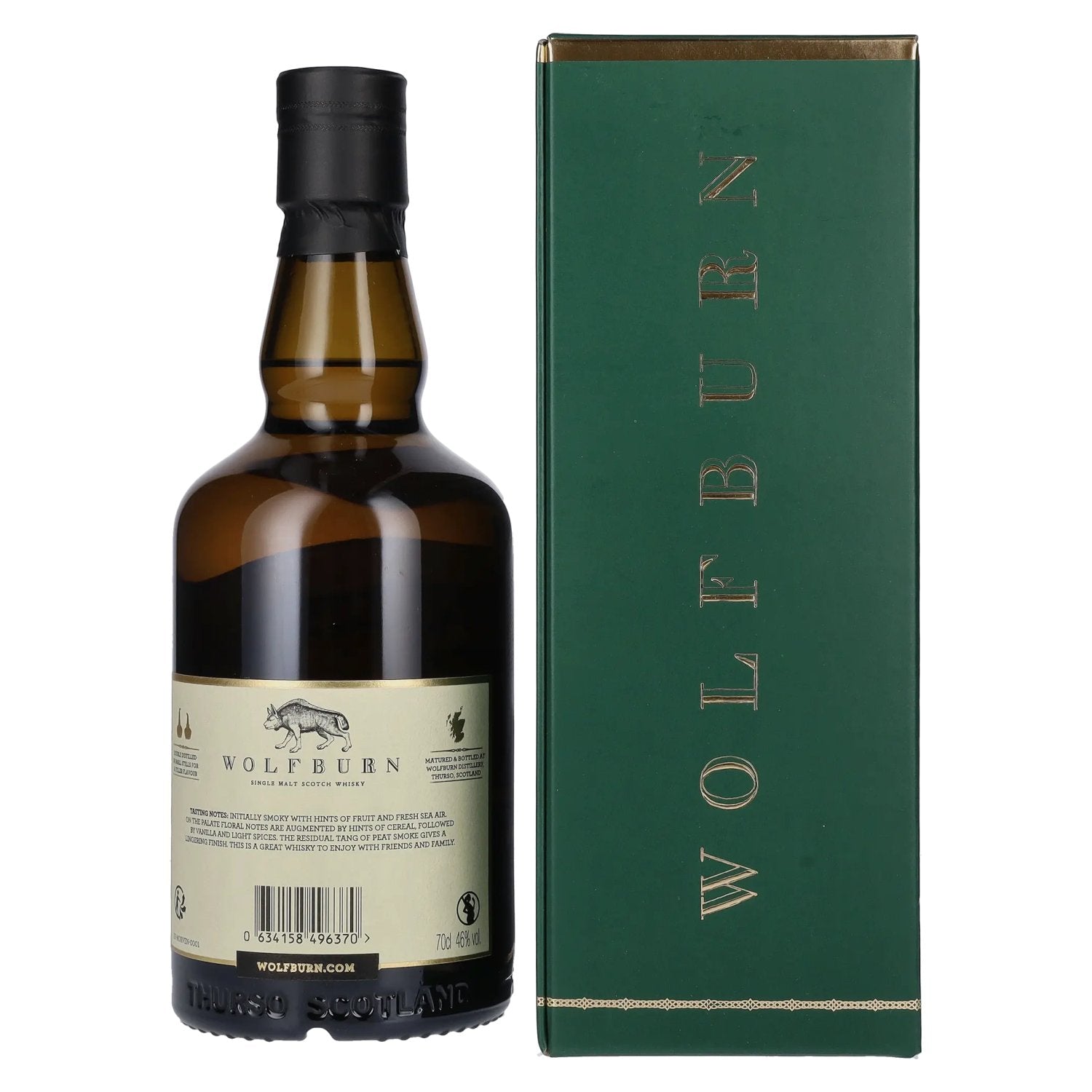 Wolfburn MORVEN Lightly Peated Single Malt 46% Vol. 0,7l in Geschenkbox