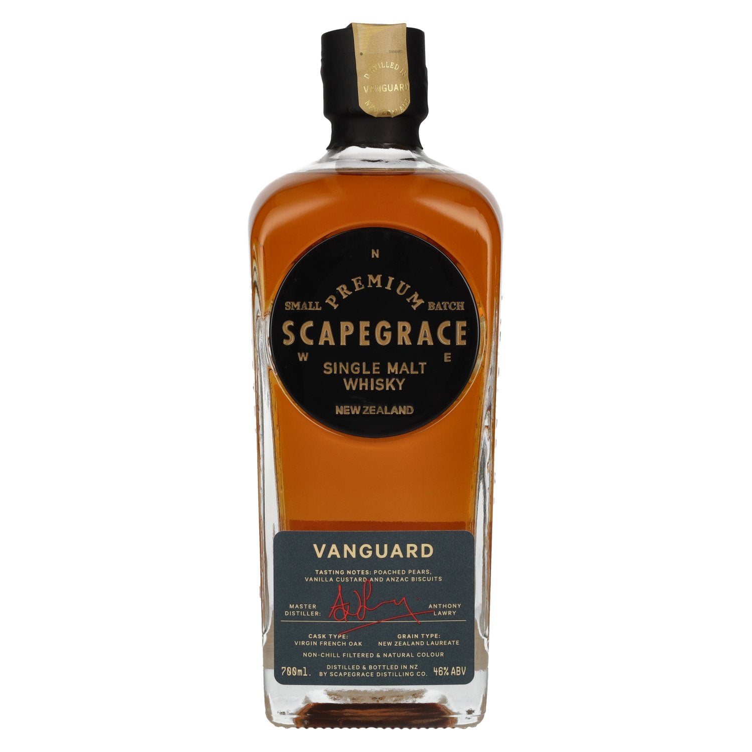 Scapegrace VANGUARD Nieuw-Zeeland Small Batch Single Malt Whisky 46% Vol. 0,7l