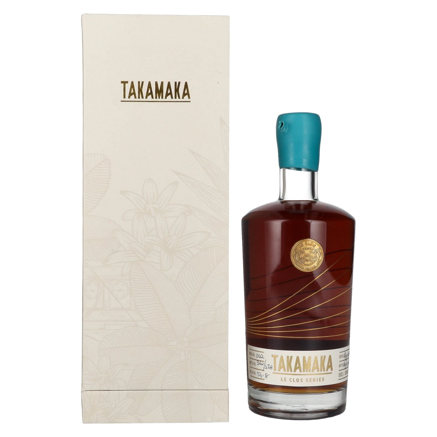 Takamaka LE CLOS EX PINEAU Rum 54,8% Vol. 0,5l in geschenkverpakking