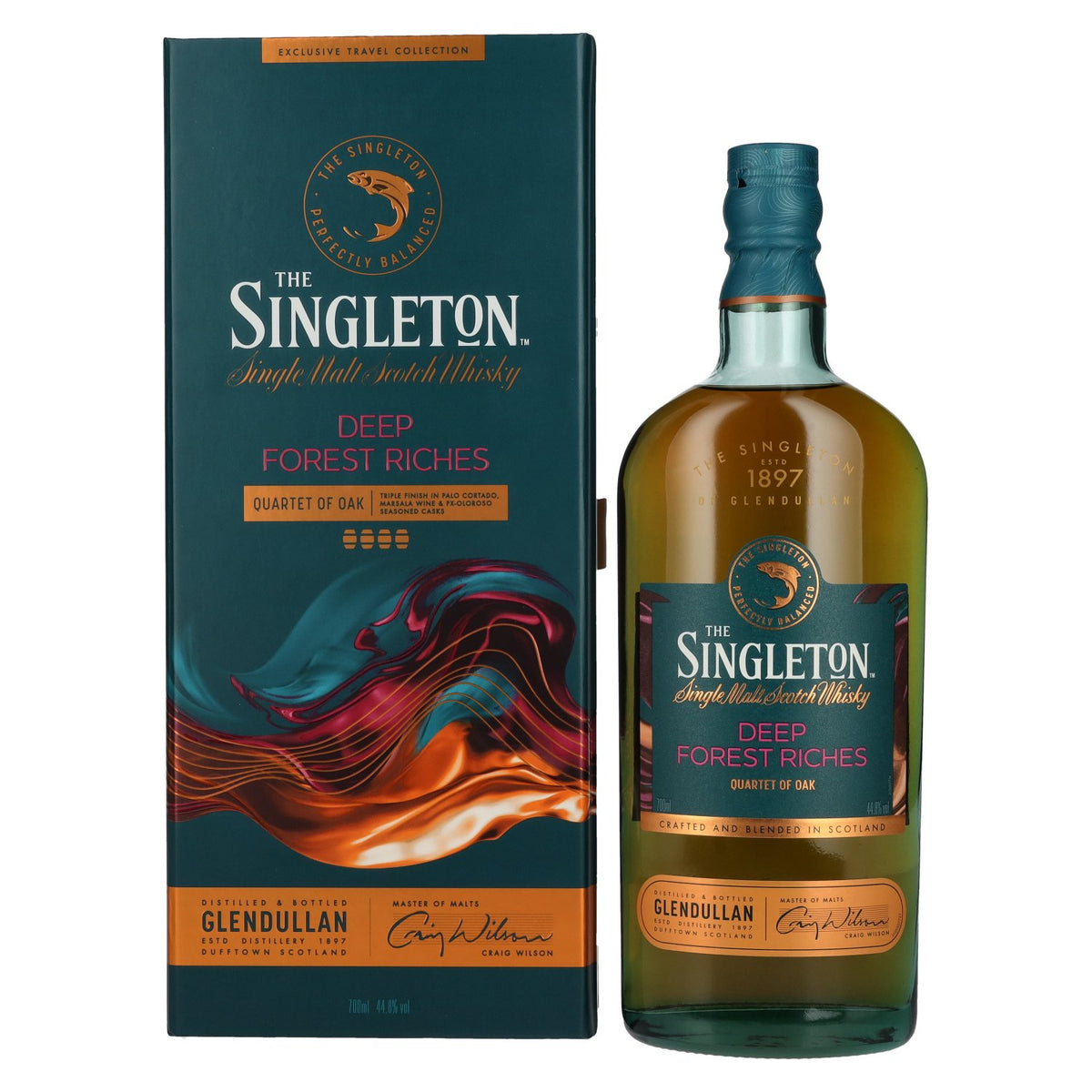 The Singleton Glendullan DEEP FOREST RICHES Single Malt Scotch Whisky 44.8% ABV, 0.7 litres, in a gift box