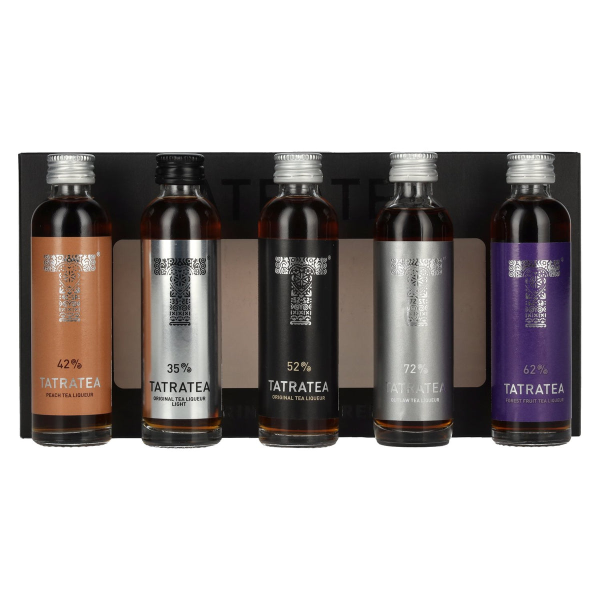 Tatratea-proefset Black 52,6% vol. 5 x 0,04 l in geschenkverpakking