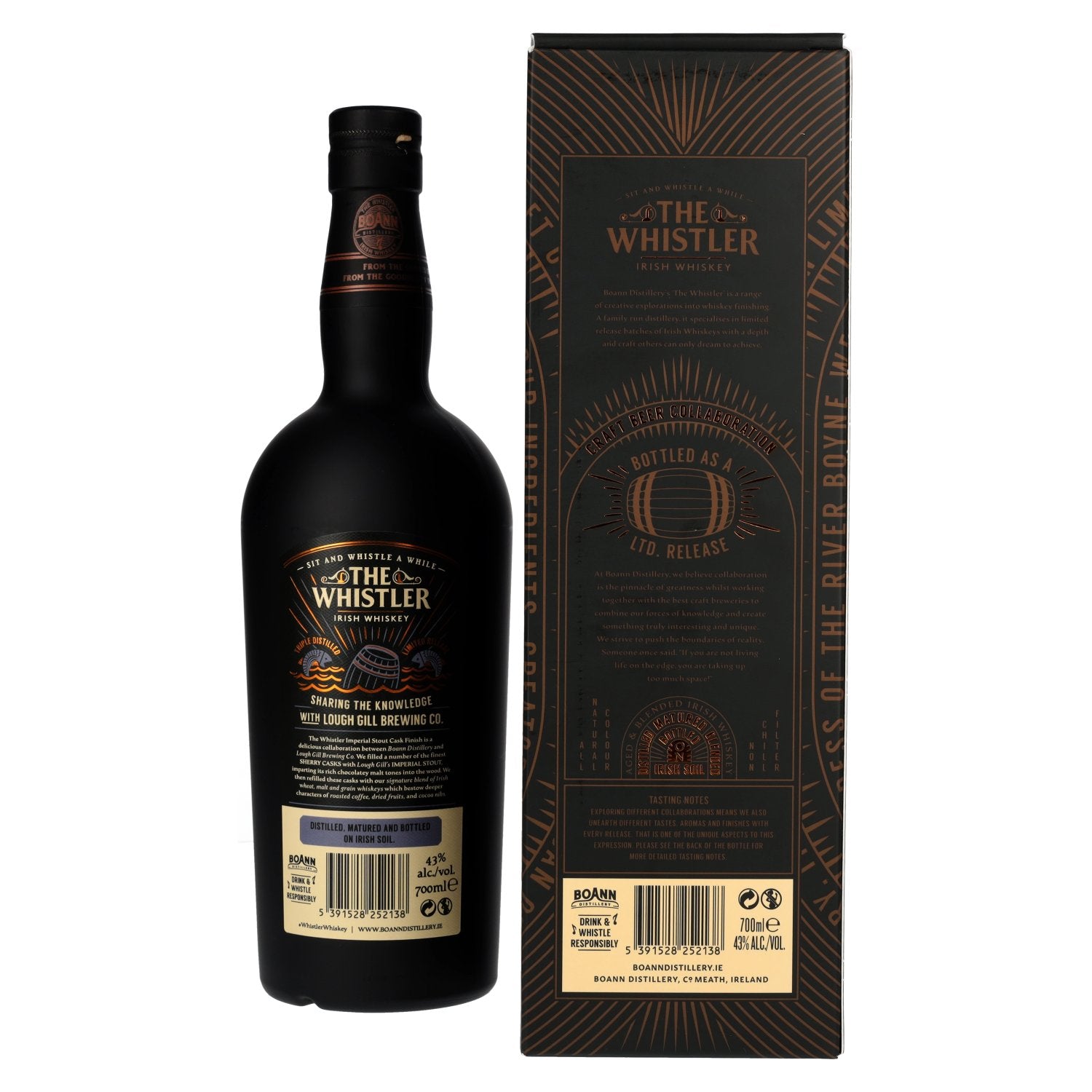 The Whistler Irish Whiskey Imperial STOUT FINISH 43% Vol. 0,7l in geschenkverpakking