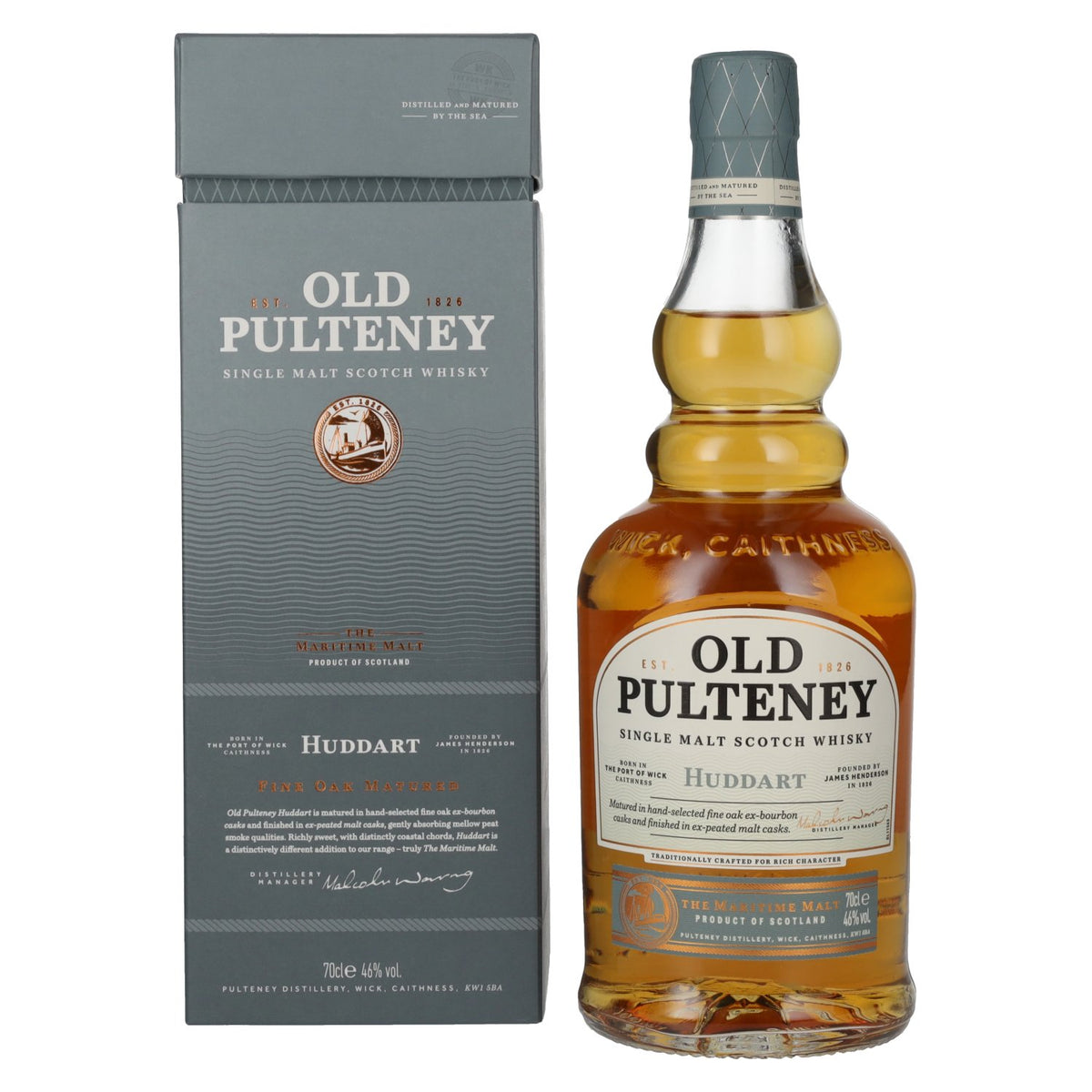 Old Pulteney HUDDART The Maritime Malt Single Malt Scotch Whisky 46% vol. 0.7 l in a gift box