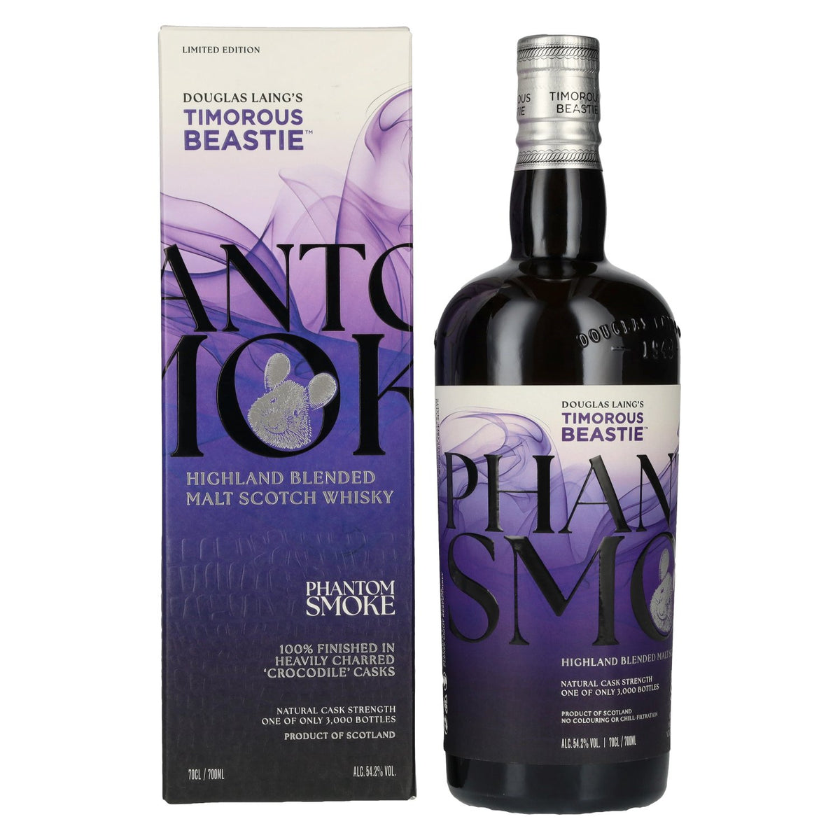 Douglas Laing TIMOROUS BEASTIE Phantom Smoke Charred Crocodile Casks Limited Edition 54,2% Vol. 0,7l in Geschenkbox