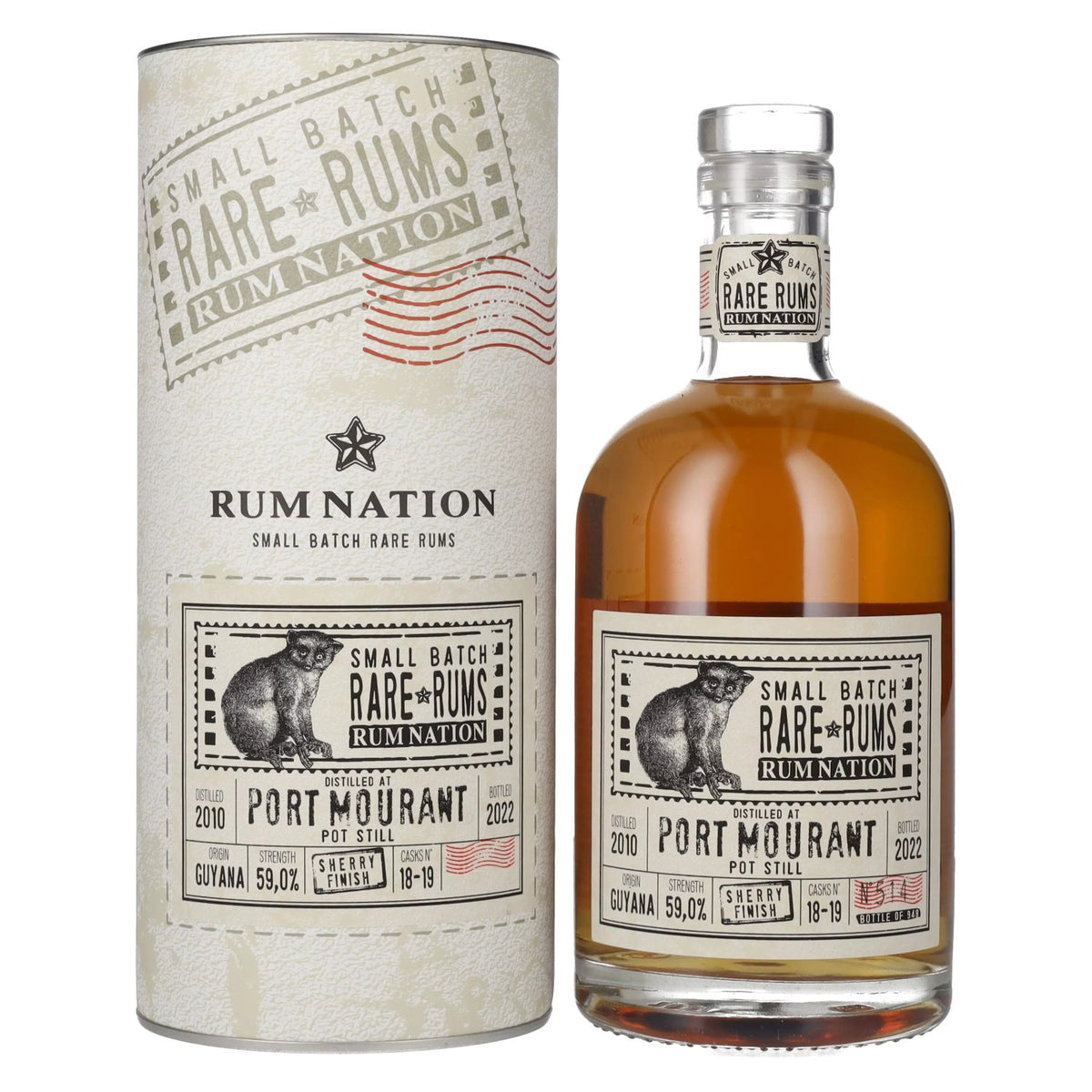 Rum Nation Rare Rums PORT MOURANT 2010/2022 59% vol. 0.7 l in a gift box