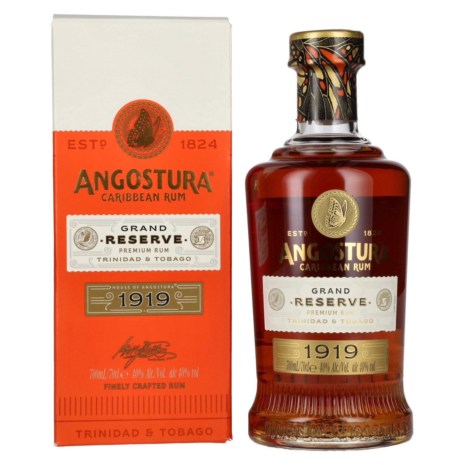 Angostura 1919 Grander Reserve Premium Gold Rum 40% Vol. 0,7l in geschenkverpakking