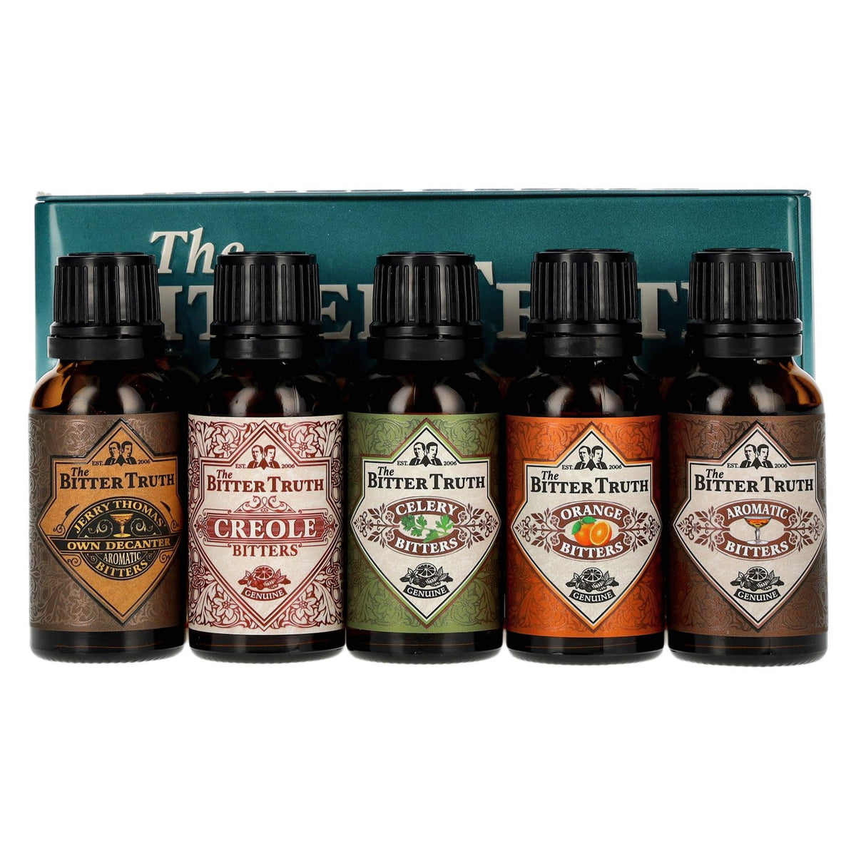 The Bitter Truth Cocktail Bitters Traveler's Set 38,2% Vol. 5x0,02l in Tinbox