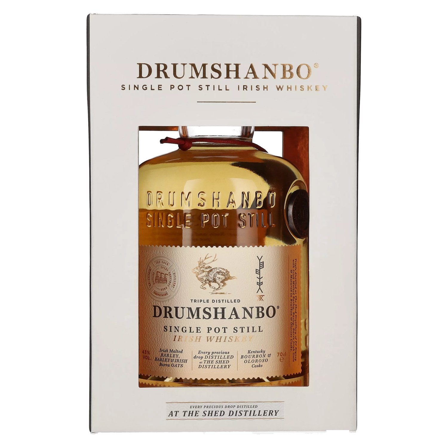 Drumshanbo Single Pot Still Irish Whiskey 43% Vol. 0,7l in geschenkverpakking