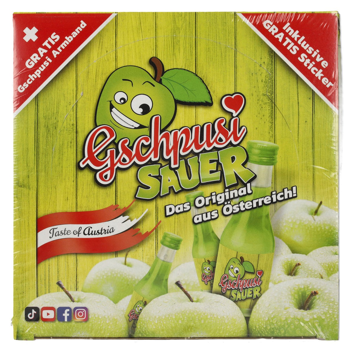 Gschpusi Sauer 16% ABV, 25 x 0.02 l, with sticker